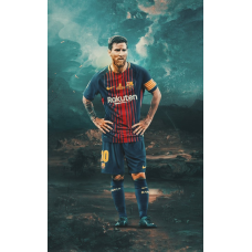 FCB46 Vafa fotbal Leo Messi 30x20cm